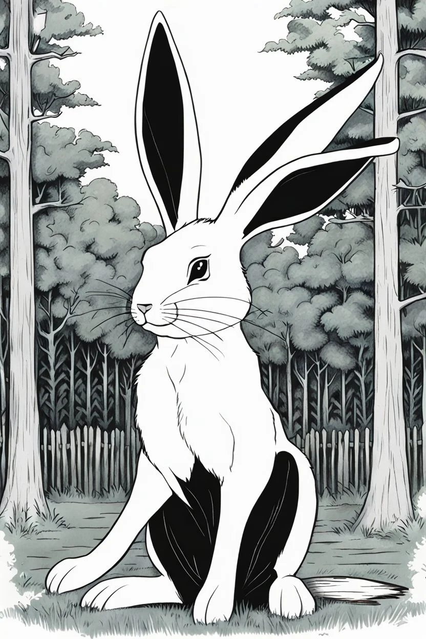 female flemish giant rabbit drawn as a Stand from Jojo