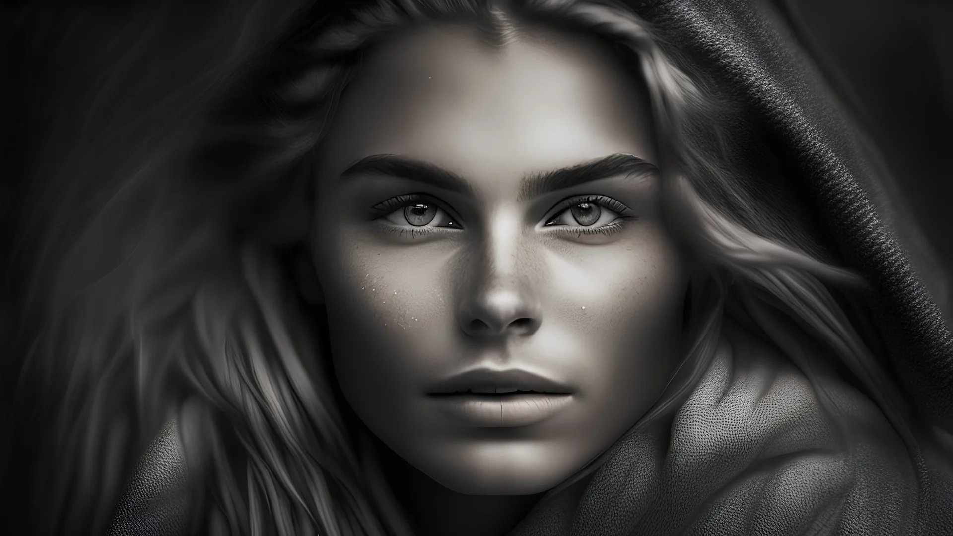 Photoreal beautiful 19 year old woman by Lee Jeffries
