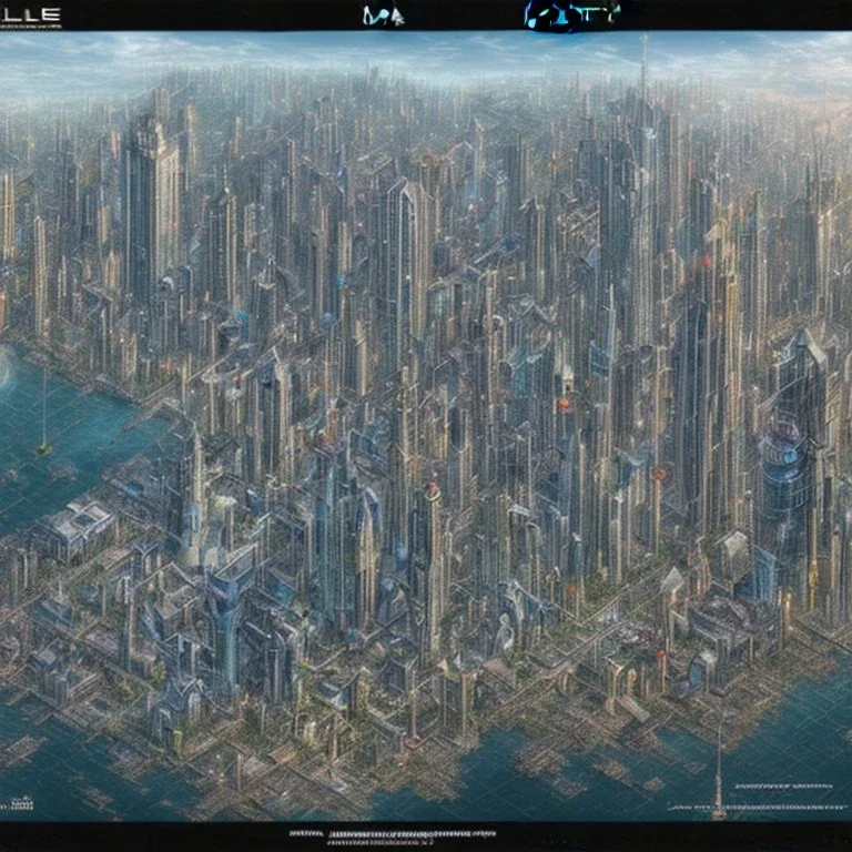 City of the future extremely detailed