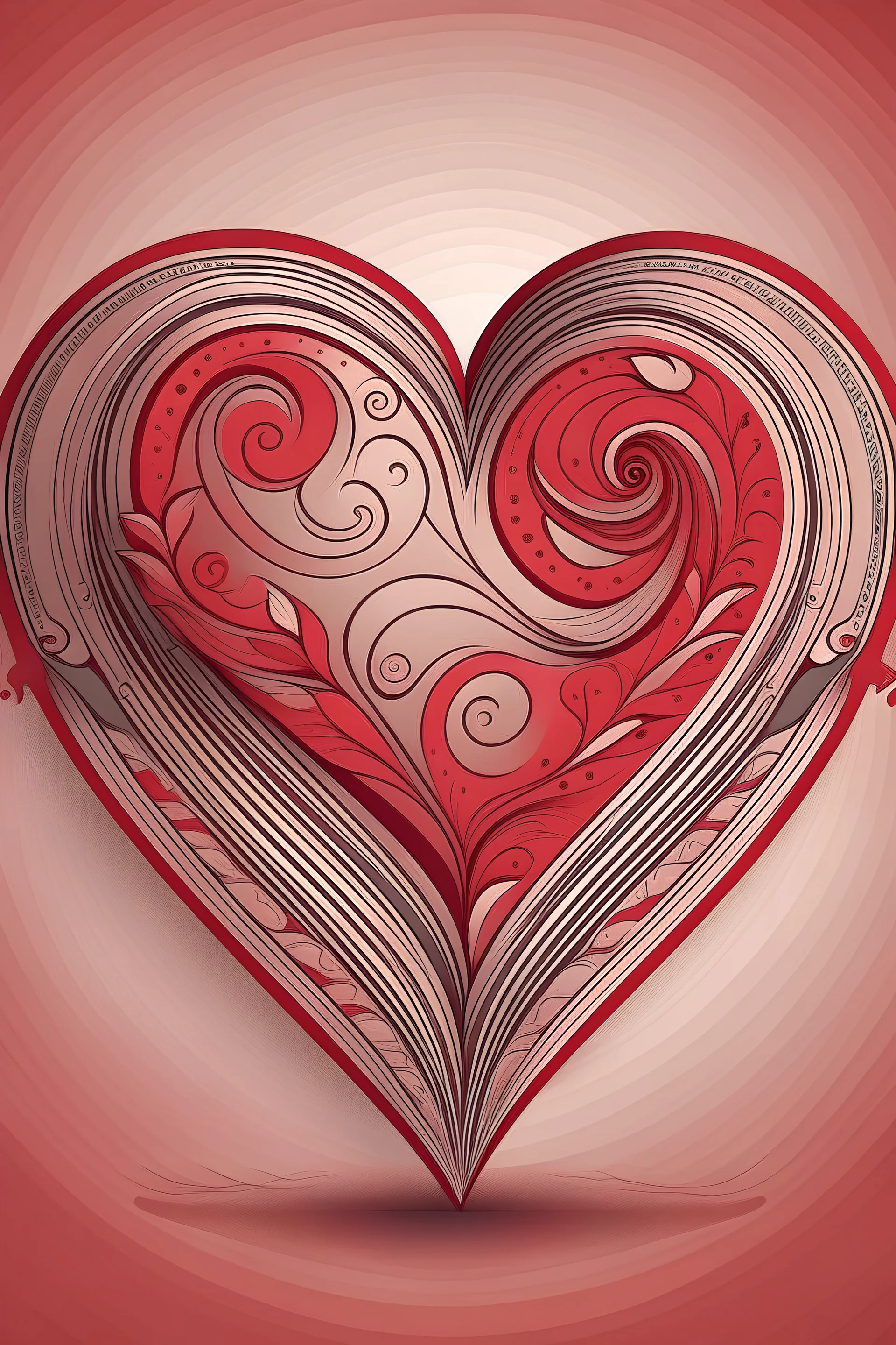 heart shape in unique style