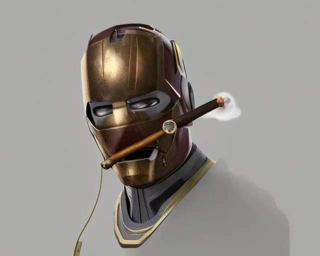 IRONMAN SMOKING A CIGAR