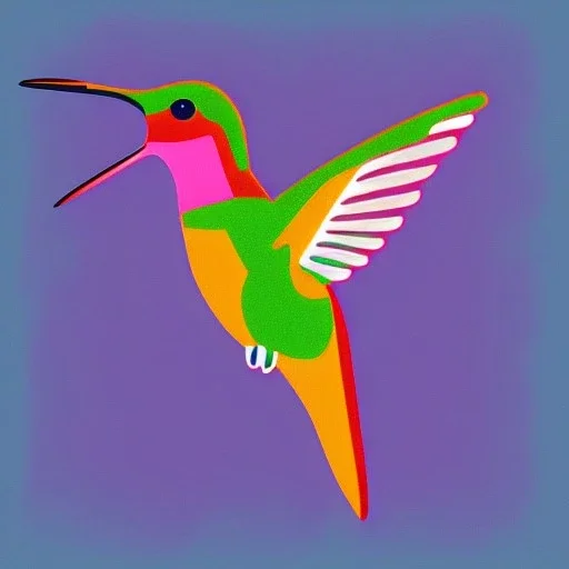 hummingbird geometric abstract