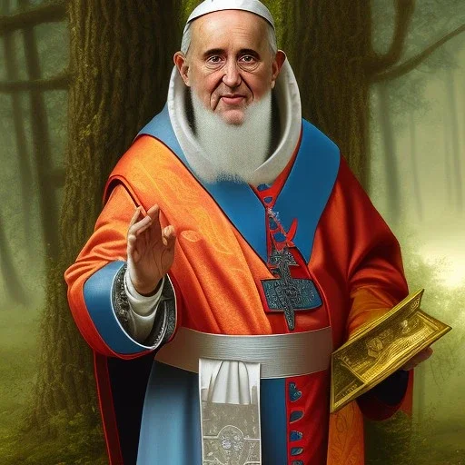 pope in the woods