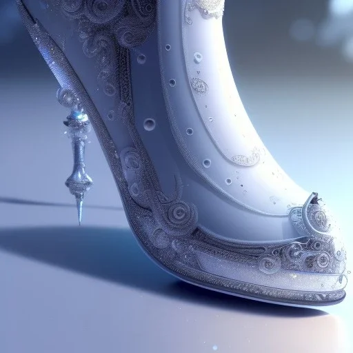 cinderellas glass shoe ,magical, snow, sharp, ornate, elegant, highly detailed, artstation, concept art, smooth, sharp focus, illustration, 8k,intricate