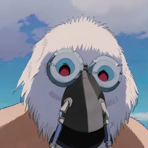 A Yeti with a gas mask