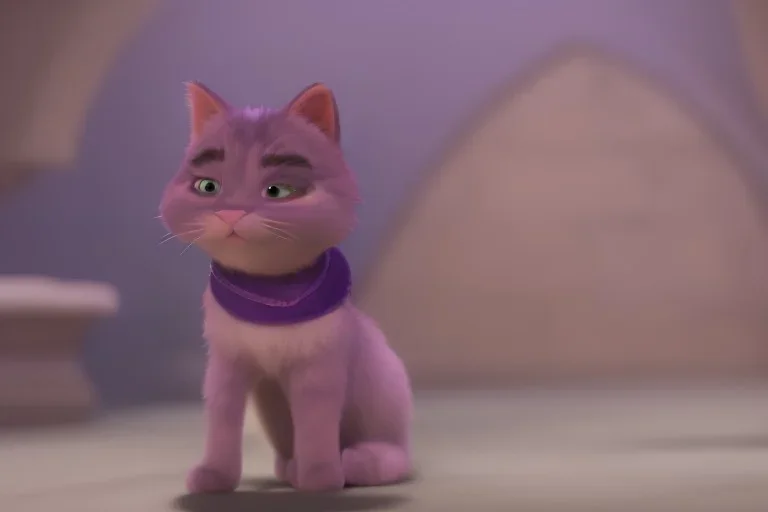 a purple cat