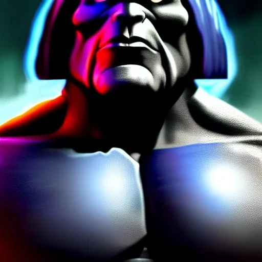 ultra detailed portrait of Darkseid villain , extremely detailed digital painting, extremely detailed face,crystal clear eyes, in the style of robert e howard and pablo oliveira and Ken Kelley and Keith Parkinson ,mystical colors,perfectly centered image, perfect composition, rim light, beautiful lighting,8k, stunning scene, raytracing