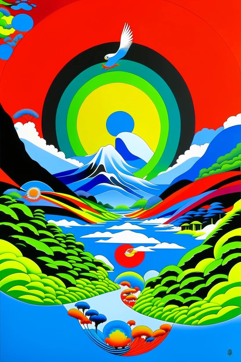 PEACE in the style of Hiroshi Nagai