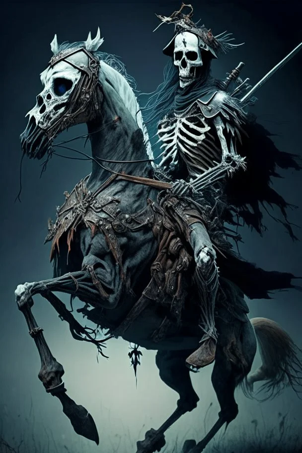 undead skeleton wild hunt warrior on horse