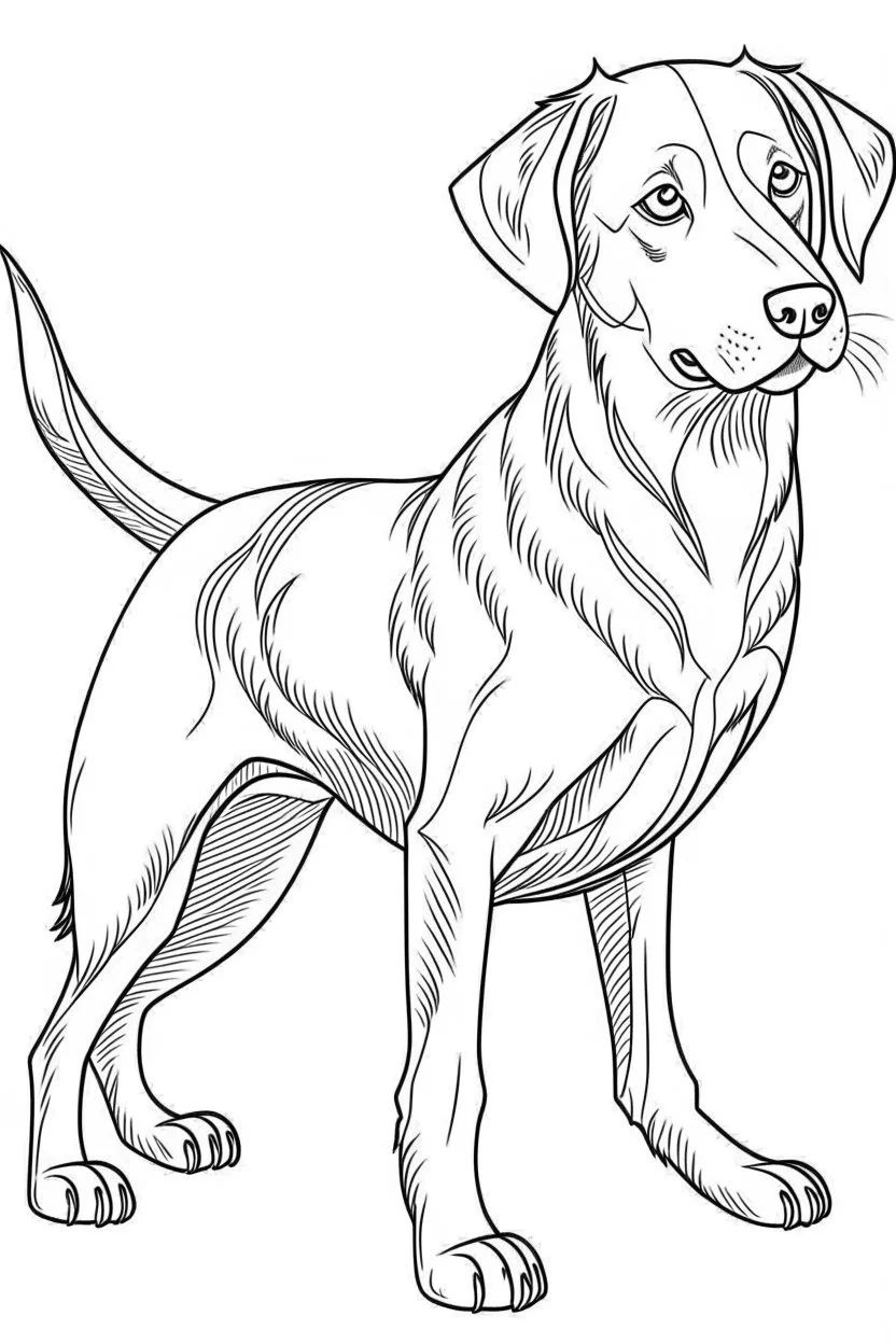 outline art for Dogs coloring pages with sitch, white background, Sketch style, full body, only use outline, dementia patients style, clean line art, white background, no shadows and clear and well outlined.