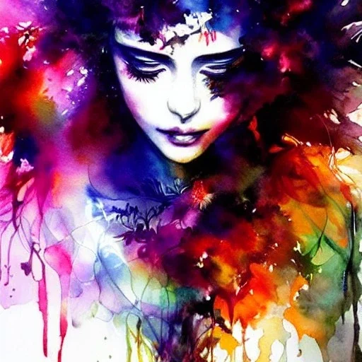 ayahuasca, fire, flames, watercolor illustration by <agnes cecile> <Yoji Shinkawa>, natural tones, ornate and intricate detail , soft smooth lighting, soft pastel colors,