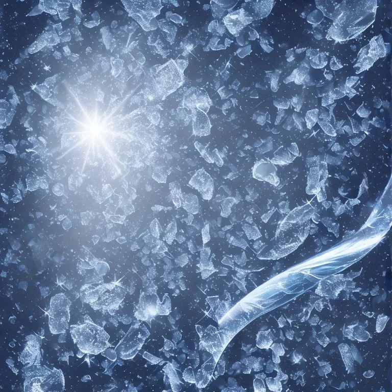 celestial, reflection, ice crystals, snow, icicles