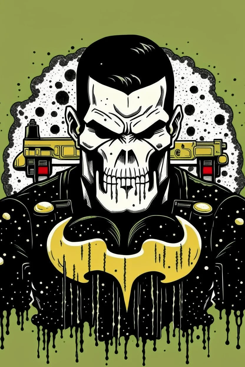 punisher sku;; in the style of Hiroshi Nagai