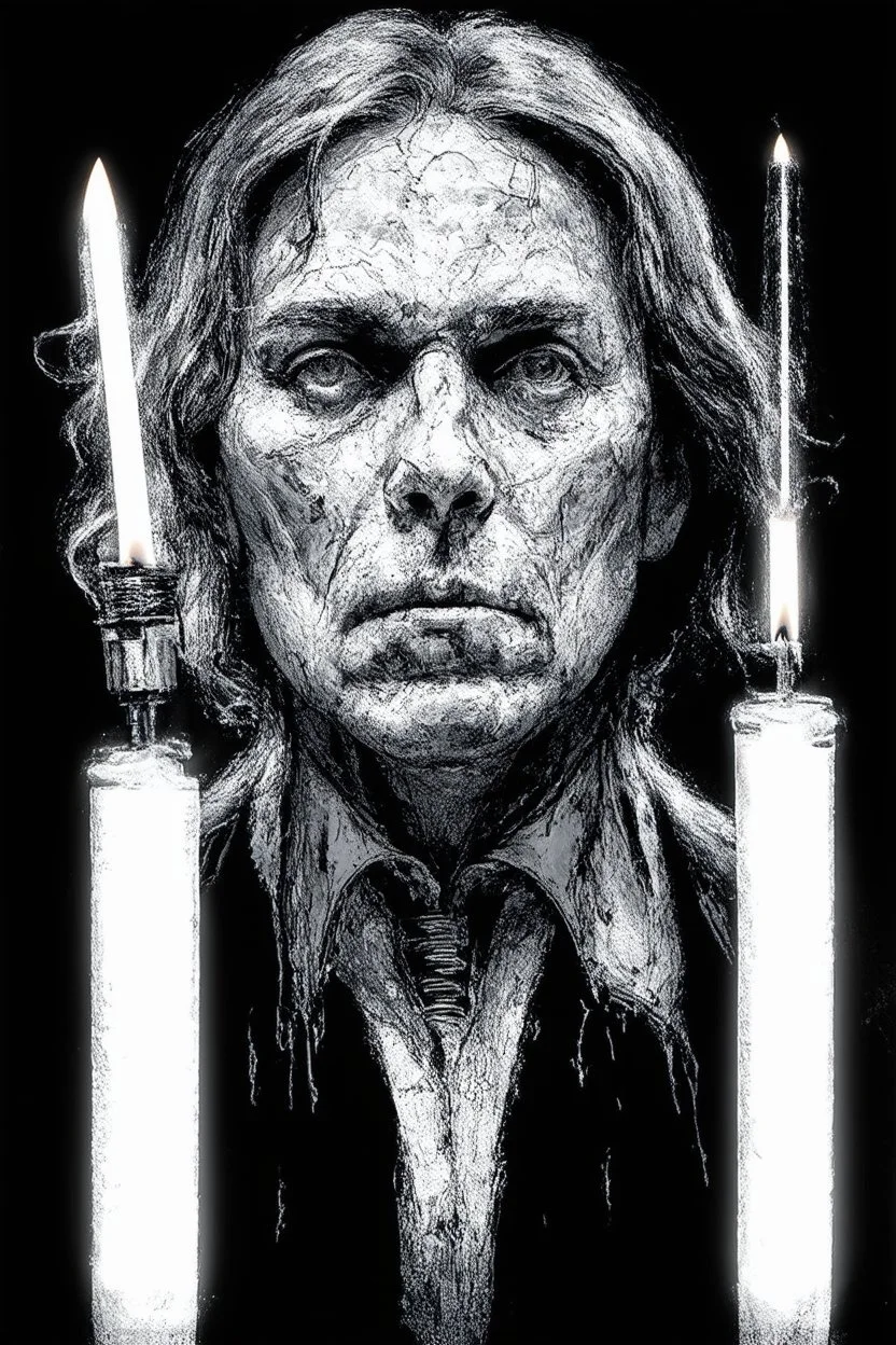 face melting light saber candle chart pixels INFINATE MONEY GLITCH in the style of surrealism black and white