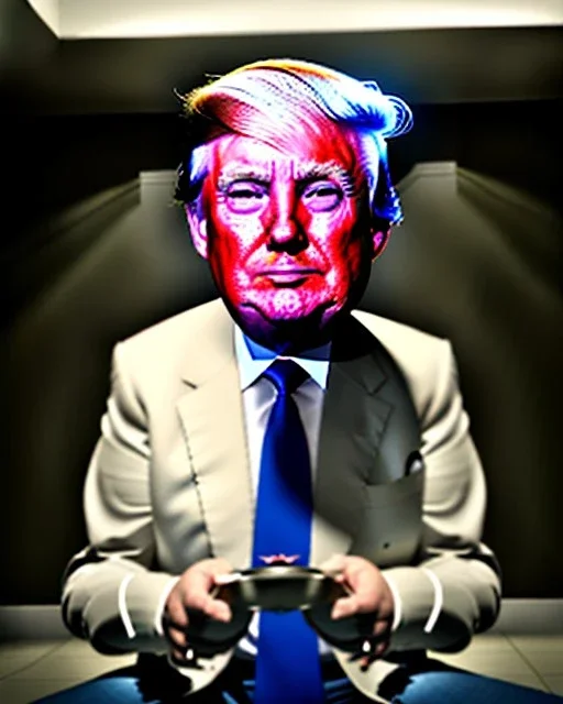 donald trump sitting with his pants down and defecating in a toilet, realistic photo, concept art, smooth, unreal engine 5, god lights, ray tracing, RTX, lumen lighting, ultra detail, volumetric lighting, 3d.