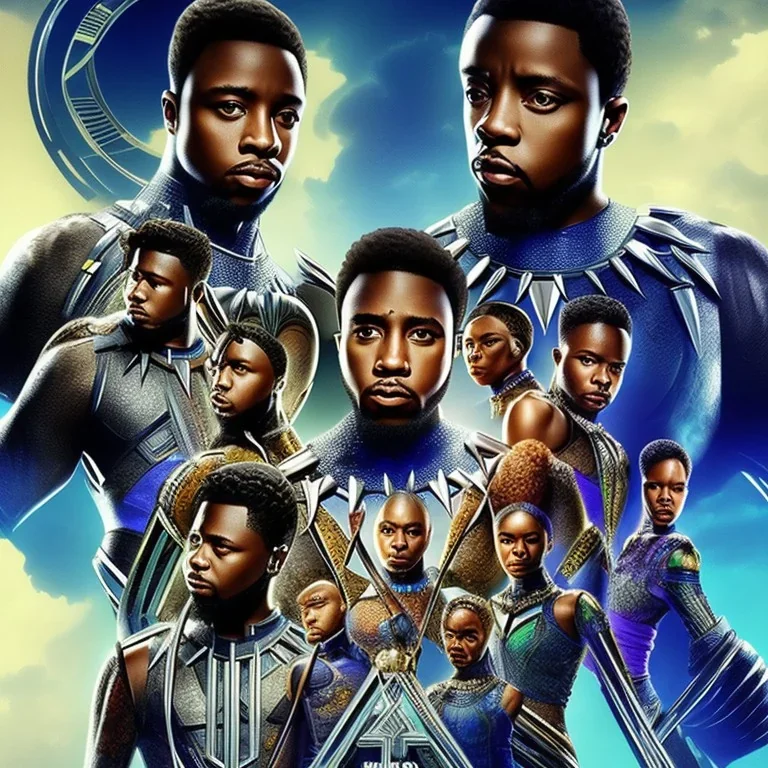 Nigeria singer davido as kilmonger in black panther, realistic, futuristic, heroic, 8k resolution, cinematic 4d