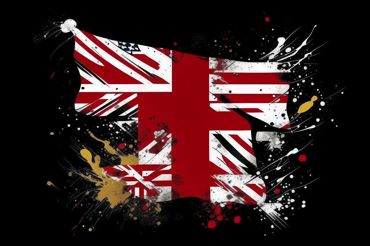 england flag proud english icons design style of pollock