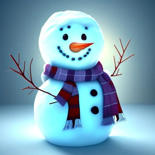 frosted snowman vector art , shiny and bright , chiaroscuro , ,intricate , hd , 3d , 8k , octane render , inner glow ,back lighting , up lighting , strobe lights