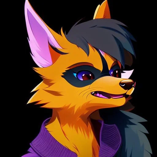 A fox fursona, furry, fursona, anthropomorphic fox, anthropomorphic raccoon, head shot, master quality, well drawn,