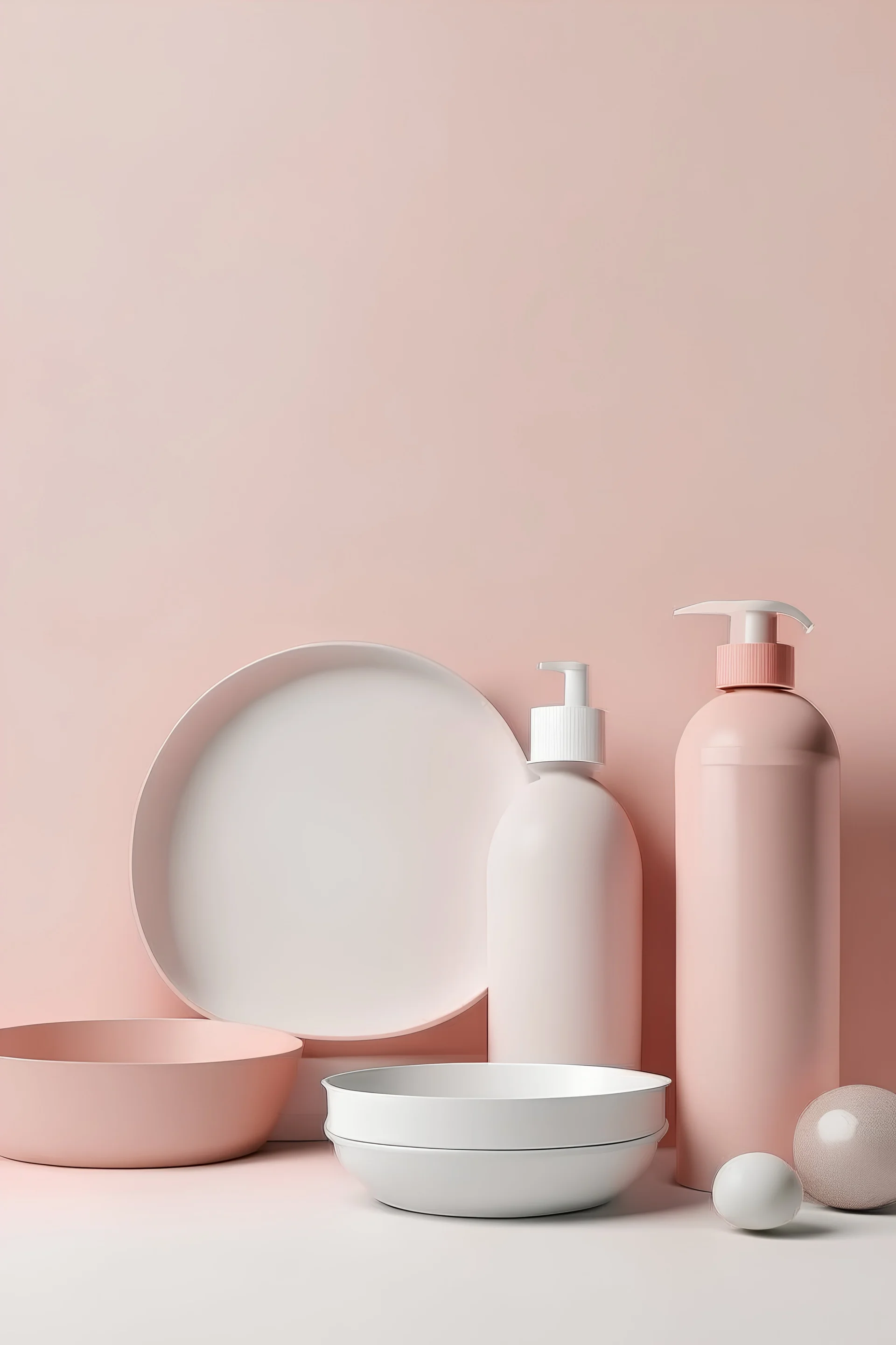 Minimalism background for skincare products as a social media post