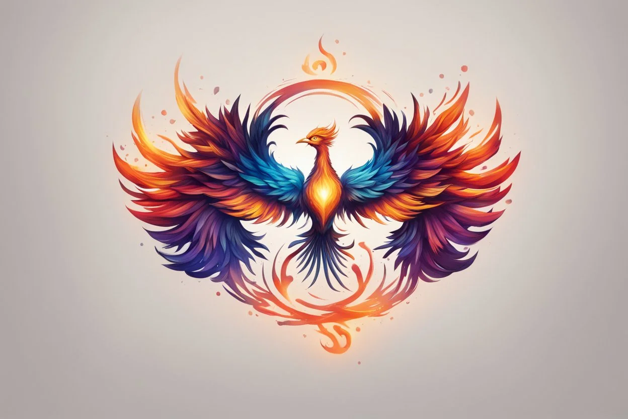 Phoenix like infinity logo