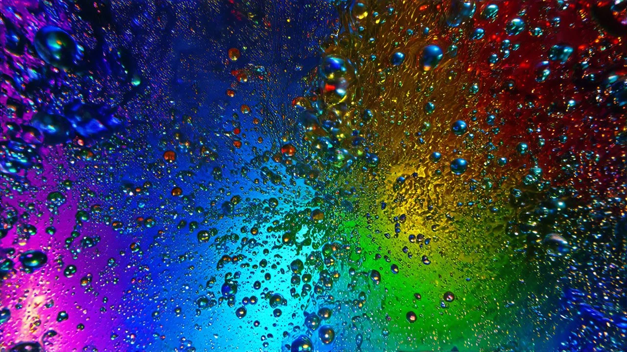 7714. Surprise me! Colourful immiscible liquid globules floating in a wild random dance, liquid medium, mixed, distorted, spectacular, strange globular shapes, wild, fantasy, futuristic, artistic, attractive, beautiful lighting, attractive composition, photorealistic, extremely detailed, chiaroscuro