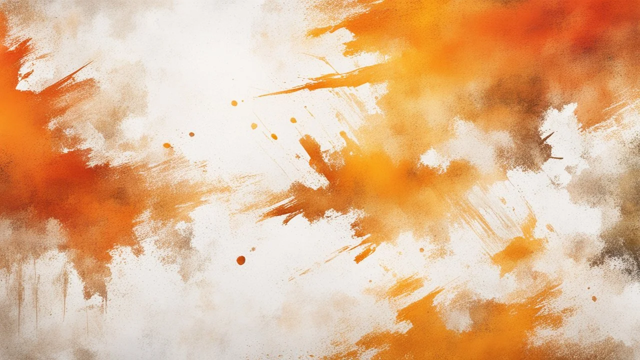 Hyper Realistic grungy-rustic golden, orange & white multicolor & textured-brush-stroke background