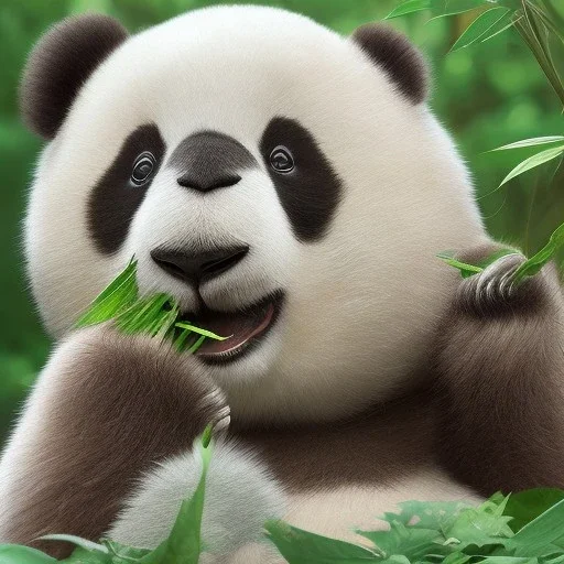 pixar art style of a mega cute and fluffy baby panda in natural environment, monotone color, full body, by mobeius, au naturel, hyper detailed, digital art, trending on artstation, cinematic lighting, studio quality, smooth render, unreal engine, octane render, art style by klimt and nixeu and ian sprigger and wlop and krenz cushart