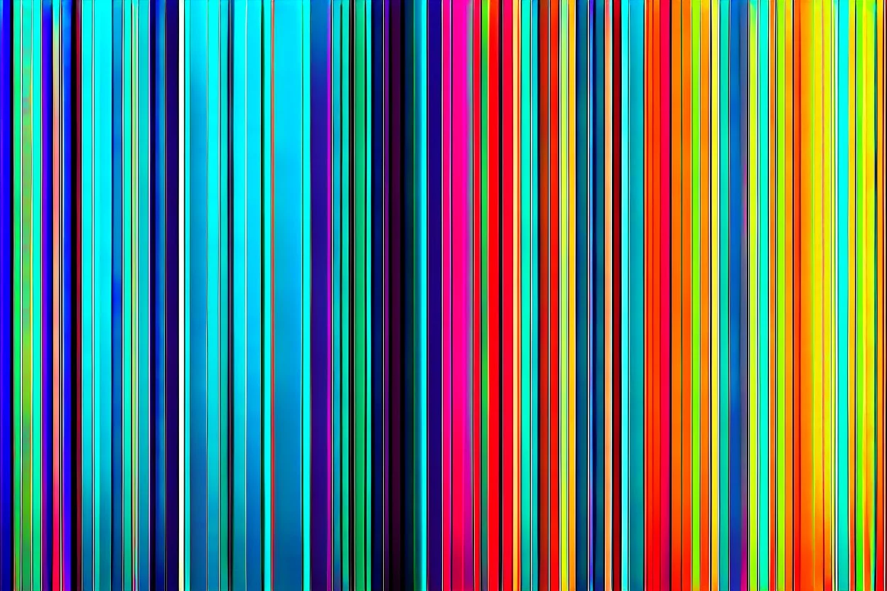 minimal clean thick vertical lines each line has different colour creating nice colour gradients representin modern summer