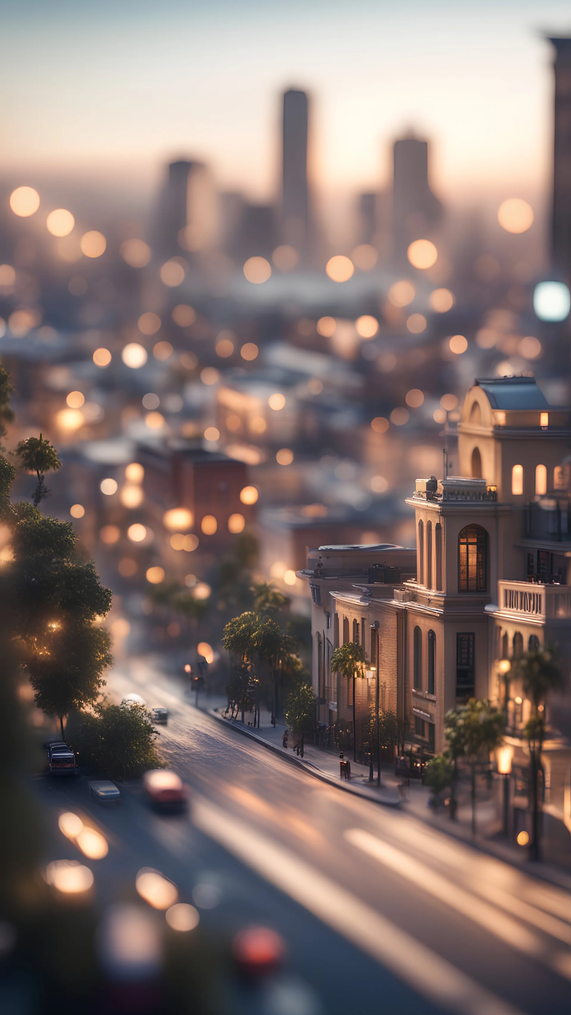 Hollywood, bokeh like f/0.8, tilt-shift lens 8k, high detail, smooth render, down-light, unreal engine, prize winning