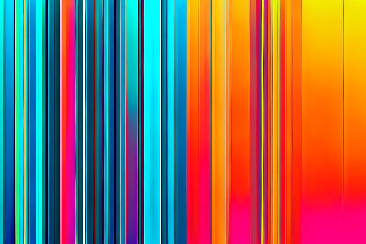 minimal clean thick vertical lines each line has different colour creating nice colour gradients representin modern summer