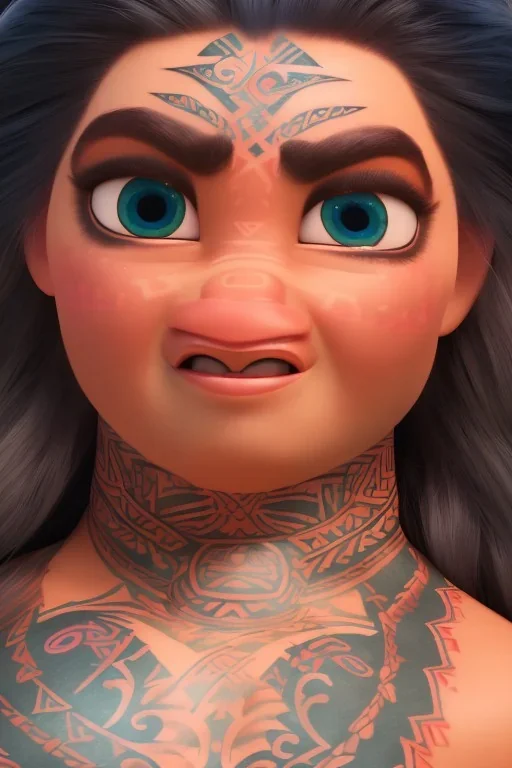  Portrait voluptuous female Maori Chief iron maiden rainbow Maori tribal tattoos, bow with arrows, full detail, 8k Neko Erokawa, style of Zootopia