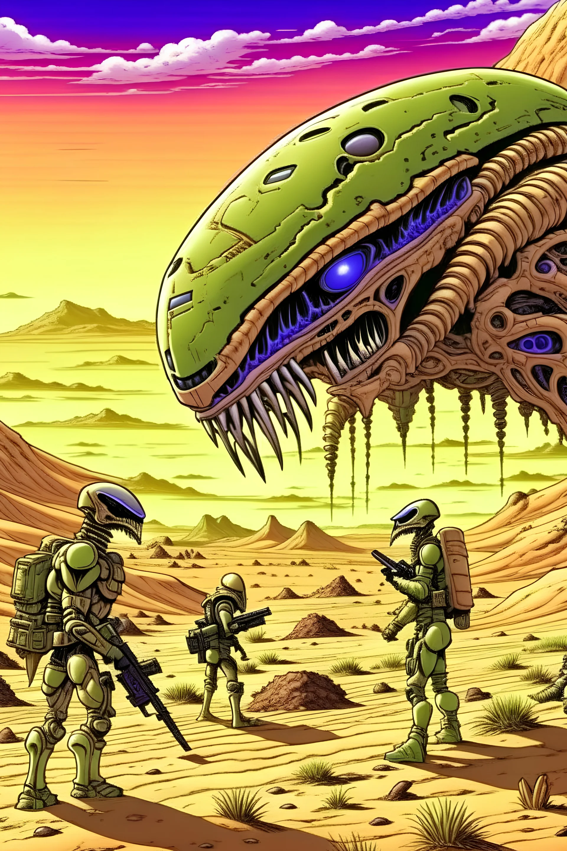 alien war in the desert anime