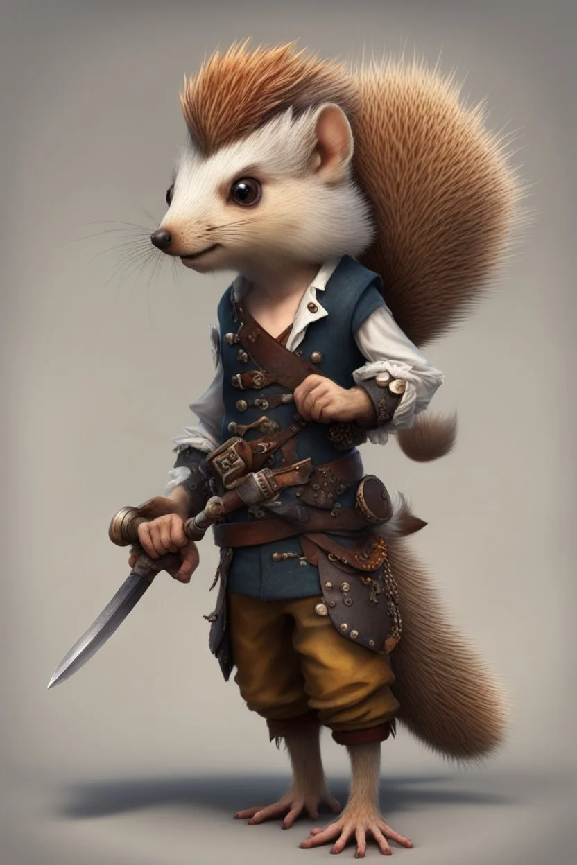 squirrel hedgehog mix humanoid pirate