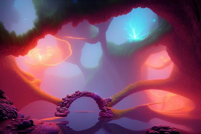 cave exploration glow galaxy coral twigs bridge