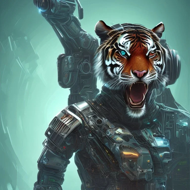 cyber punk tiger