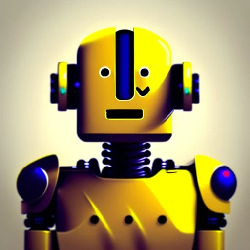 AI LOGO Robot simple, winking face happy