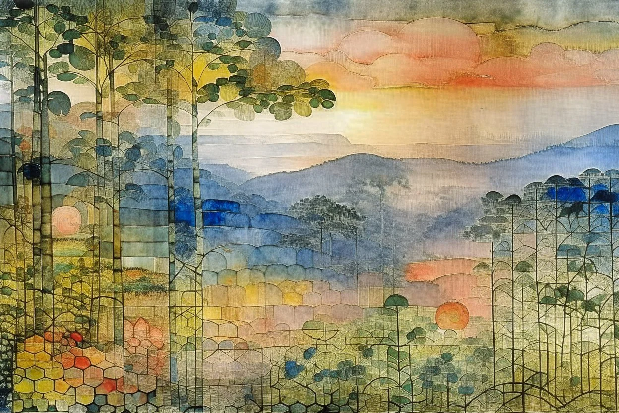 Cloud Forest, wet color, season of mists and mellow fruitfulness, juicy and enchanting dusk Modifiers: intricate beautiful watercolor Paul Klee mysterious muted colors Edward Burne-Jones translucent Odilon Redon Delicate beautiful intricate beautiful intricate intricate intricate beautiful intricate