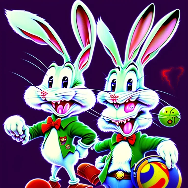 Bugs bunny zombie glauque