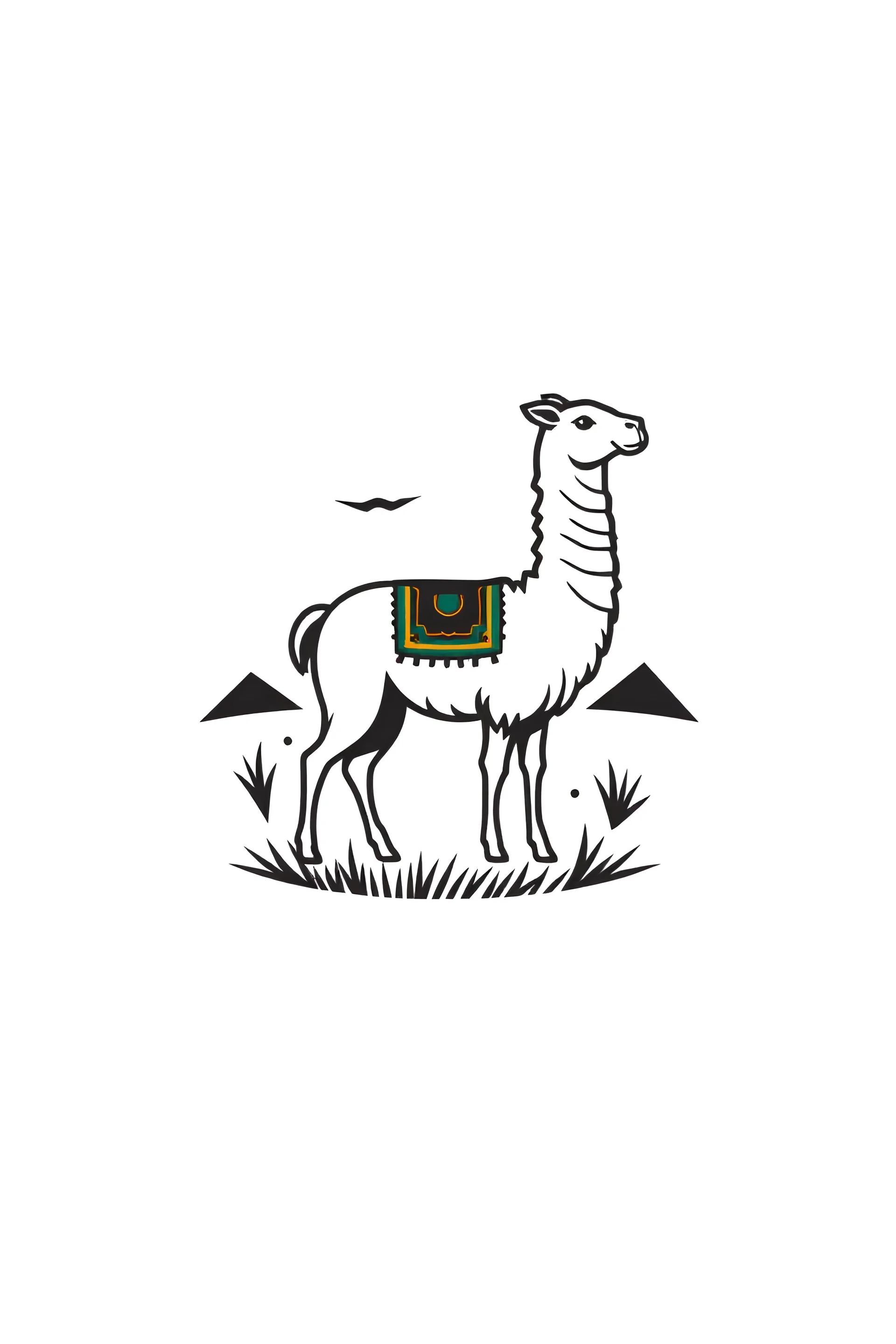 un logo avec un lama