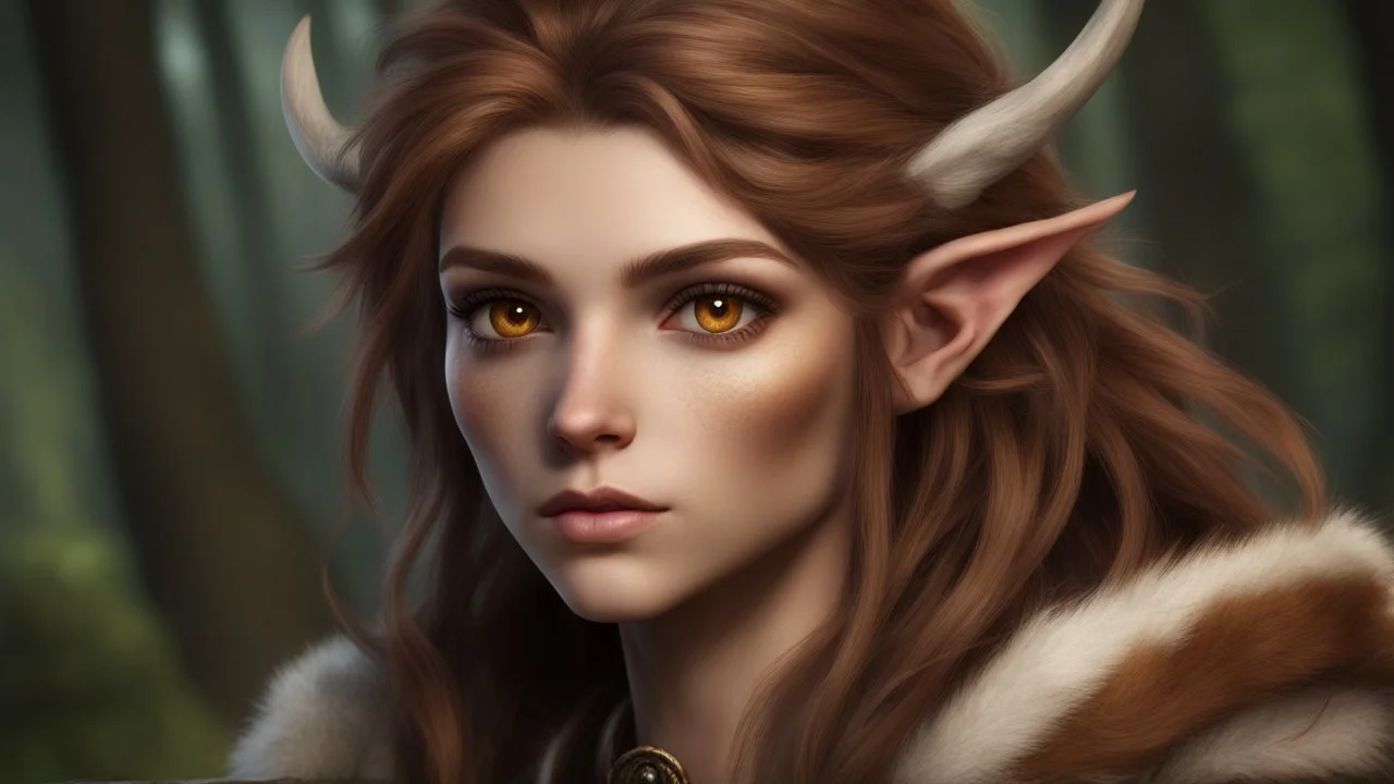 construct human druid with brown hair hazel eyes fair skin