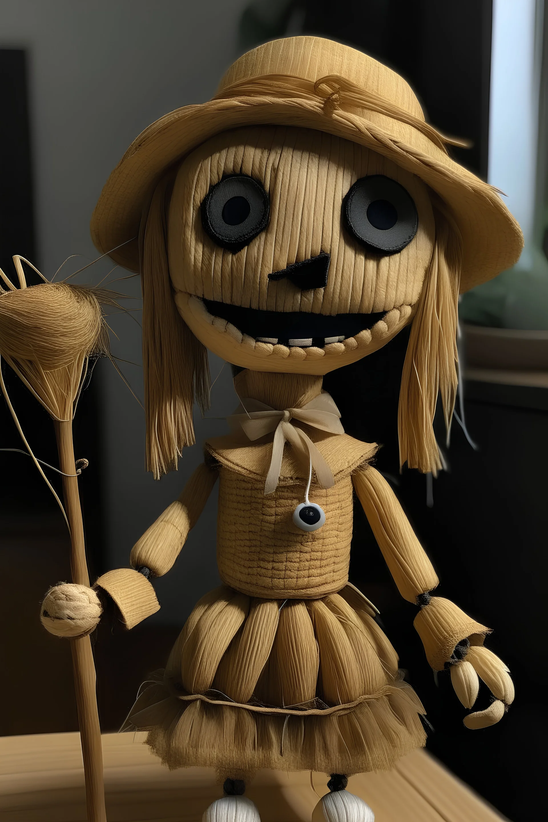 straw animated doll