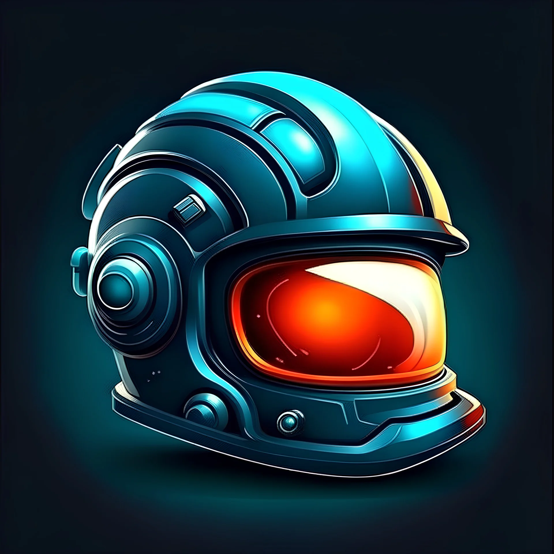 Create fantasy styled helmet icon