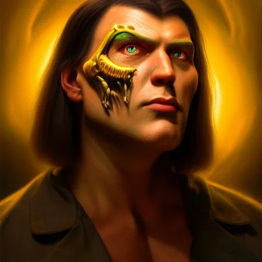 ultra detailed fullbody portrait in oil of Abomination, extremely detailed digital painting, extremely detailed face,crystal clear eyes, in the style of Ken Kelley robert e howard and pablo oliveira and Keith Parkinson , mystical colors, perfectly centered image, perfect composition, rim light, beautiful lighting,8k, stunning scene, raytracing