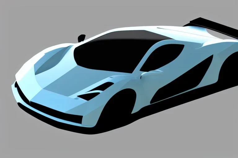 Car Supercar Vector 3d rendering Vector collage