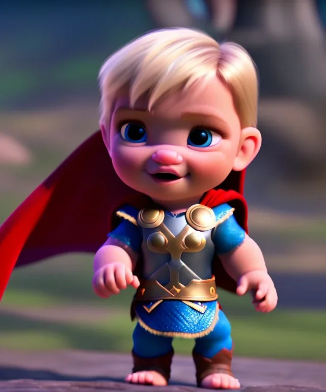 Baby thor, full body, bokeh