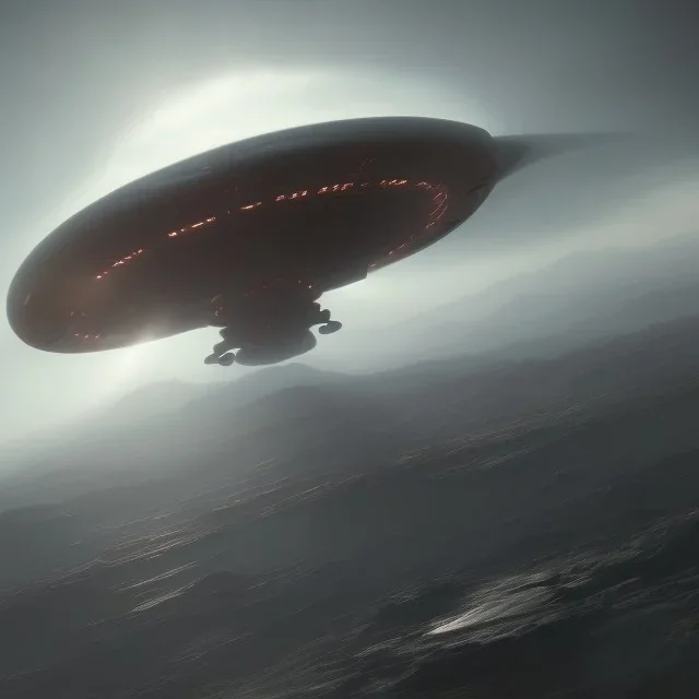 Big alien ship, warp drive