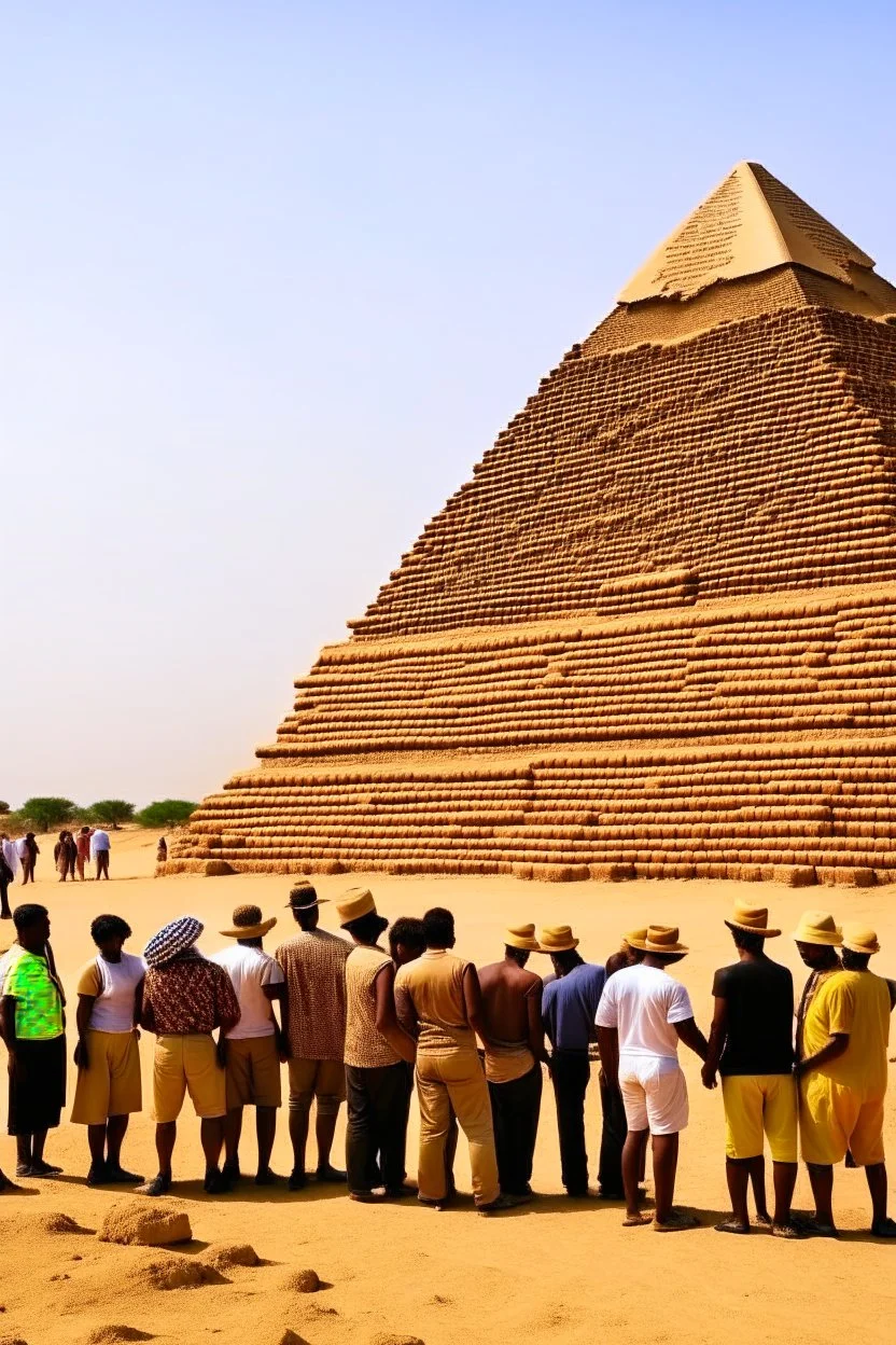 Sudan, pyramids, tourists