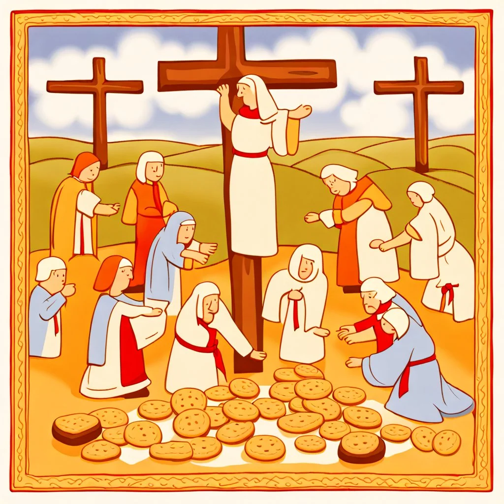 A game of biscuits where the cross wins.