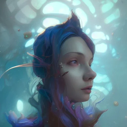 A small creature, magic, head and shoulders,deep colours, 8k resolution concept art portrait by Greg Rutkowski, Artgerm, WLOP, Alphonse Mucha, dynamic lighting, hyperdetailed,intricately detailed ,Splash art, trending on Artstation, triadic colors, Unreal Engine 5 , volumetric lighting Splash art fantasy"